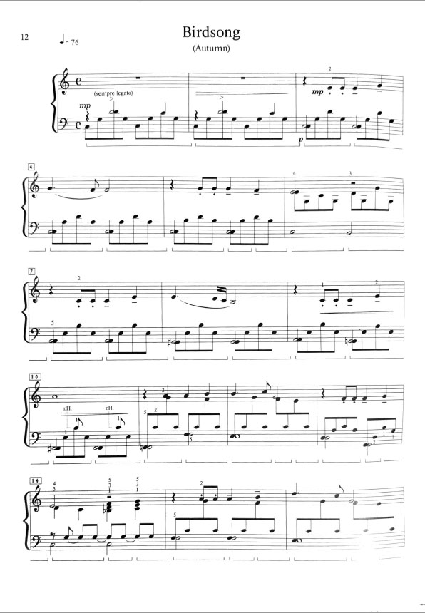 SEASONS – Vier Rockballaden für Klavier
