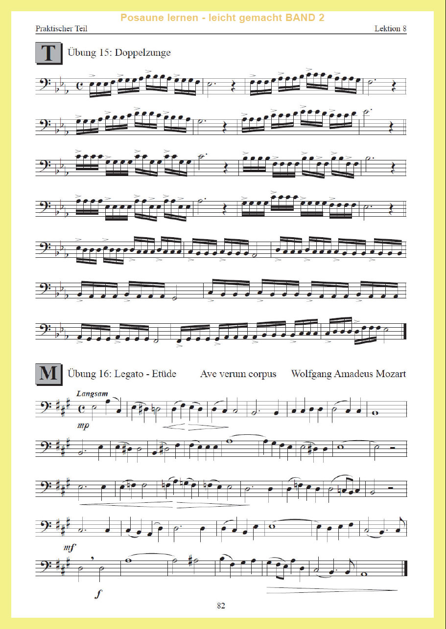 Posaune lernen - leicht gemacht Band2 (C-Notation, Bassschlüssel)