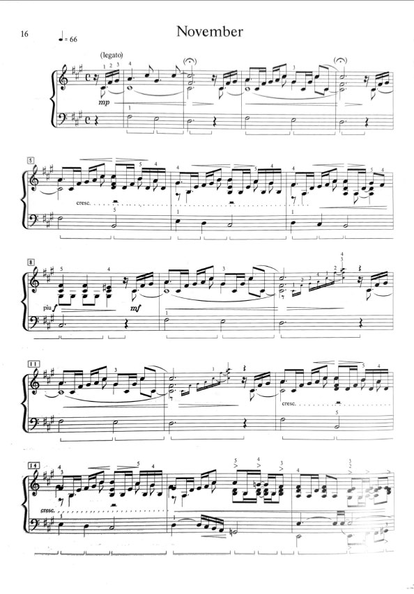 SEASONS – Vier Rockballaden für Klavier